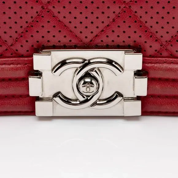 Chanel Perforated Lambskin New Medium Boy Bag - Picture 9 of 15